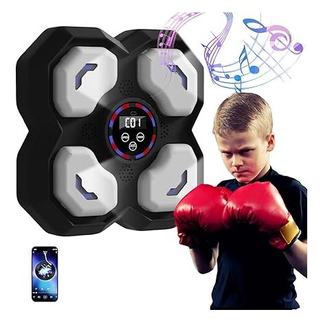 Dispositivos de boxeo para música infantil, nuevos pernos LED 2024 y guantes para niños, 9 conducción rápida, mejillas, negro (sin guantes) (1/5)