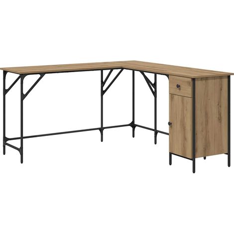 Maison Exclusive - Escritorio Roble artesanal 141 x 141 x 75 cm