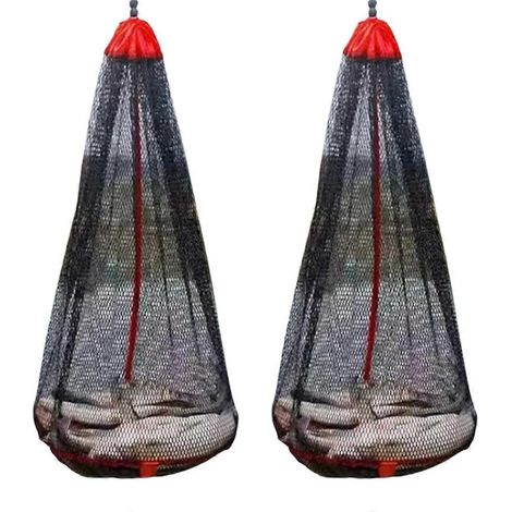 Faltbarer Fischernetzbeutel, verdicktes Fischernetz, 2 Meter lang (1/5)