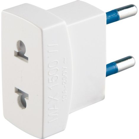 poly pool - adattatore spina 10 a e presa 10 a standard italiano e americano bianco