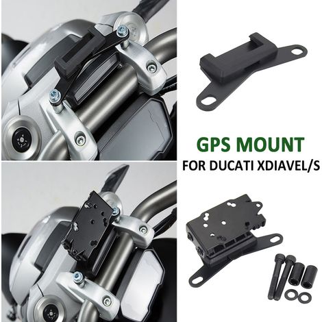 Compatible avec les supports d'accessoires pour motos Ducati XDiavel/S, les supports de fixation pour GPS de téléphone portable et les ports USB. (1/4)
