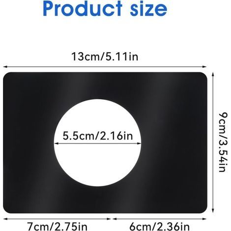 Set mit 2 Türverstärkungsplatten aus Edelstahl – Reparaturset für Türschlüssellöcher – Schwarz – Für Innen- und Außentüren (1/4)