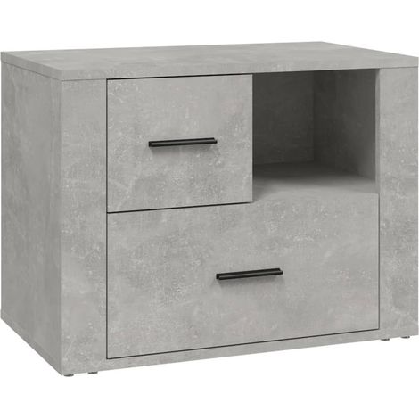 Maison Exclusive - Comodino Grigio Cemento 60x36x45 cm in Legno Multistrato