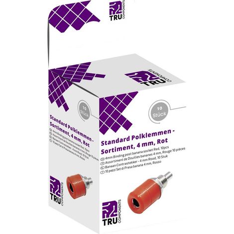 TRU COMPONENTS POLKLEMMEN SET 4MM 10TLG ROT (1/3)