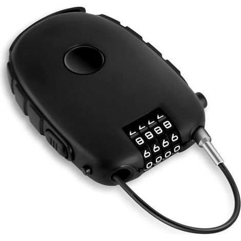 Candado para bicicleta, Candado de cadena, Núcleo de acero inoxidable de 75 cm, Candado universal para bicicleta, Para bicicleta, Negro (1/5)