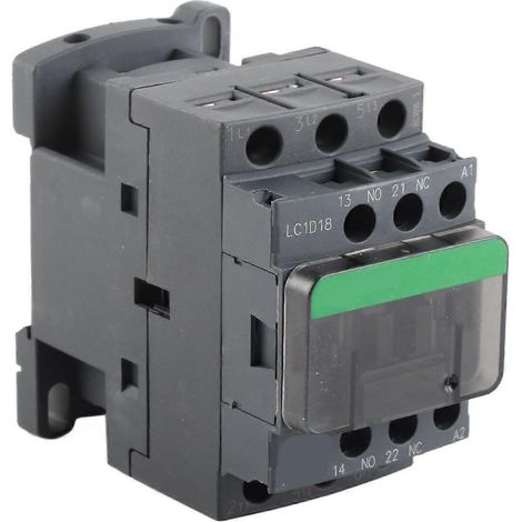LC1D18 Wechselstromschütz, 380 V Nennspannung, Niederspannungs-Industrie-Wechselstromschütz, 18 A, AC24 V Spule V