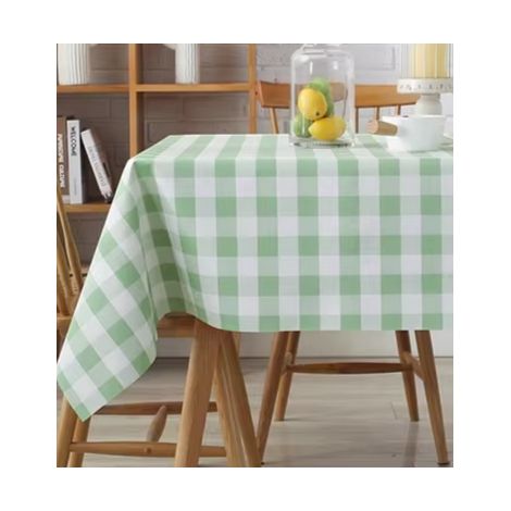 ITALIENISCHE GRÜNE KARIERTE TISCHDECKE 140x140cm ITALIENISCHE PARISER KARIERTE WEISSGRÜNE