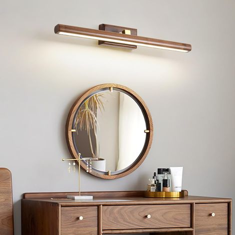 Applique murale linéaire minimaliste, lampe de miroir orientable, lampe de chevet de style japonais (40 cm, lumière neutre) (1/5)