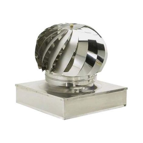Extractores de humo Ventilador de acero inoxidable cuadrado de 37x37 cm