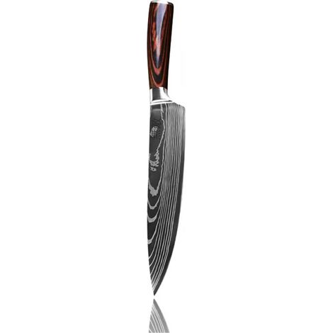 Cuchillo de chef japonés Muteki en caja de regalo, acero al carbono de alta calidad (1/5)