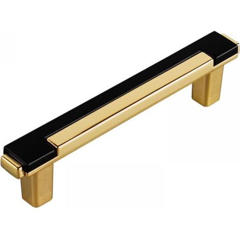 (6 pcs) Kitchen Cabinet Handle, 128mm Hole Center Distance, Gold and Black Cabinet Handle, Kitchen Cabinet Handle, Kitchen Door Handle, Drawer Handle, Brass Handle (1/5)