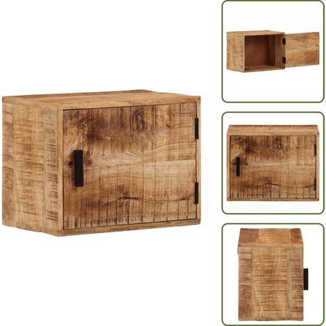 Bois de manguier - vidaXL Table de chevet murale 40x30x25 cm bois de manguier massif - Rangement de chambre (1/5)