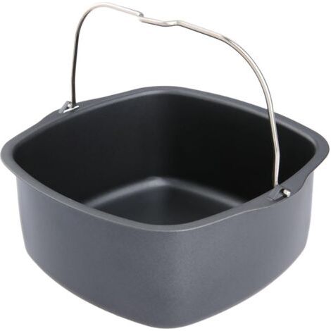 Applicable 1PC Accessoires de Cuisson Friteuse à Air Chaud, Accessoire de cuisson antiadhésif, Moule de Cuisson, va au Lave-vaisselle avec Revêtement Antiadhésif, Capacité de 0,8 kg 17,5 x 16,5 x 7 cm (1/5)
