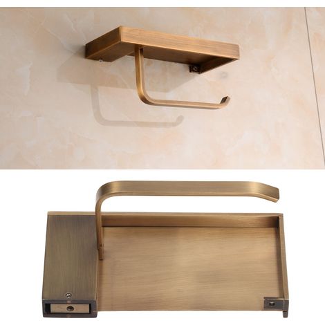 Porte-mouchoirs pour téléphone portable de style européen antique, tout en cuivre, porte-papier toilette, étagère dorée, porte-mouchoirs pour téléphone portable de style antique (1/5)