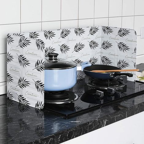 Ecran Anti-Eclaboussures - Pare-Gras En Feuille D'aluminium - Pour Plaque De Cuisinière Et Poêles - 84 x 33 cm - 1 Pièce (1/5)