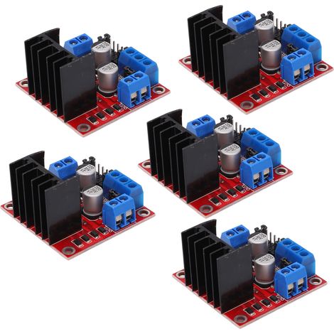 5 Stück Motortreibermodul Dual-H-Brückenplatine für L298N Schrittmotoren (1/5)