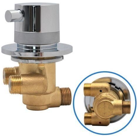 Robinet thermostatique 4H, salle de douche, baignoire, mitigeur d'eau solaire, chauffe-eau de douche apparent, robinet de régulation de température, interrupteur de robinet, (1/5)