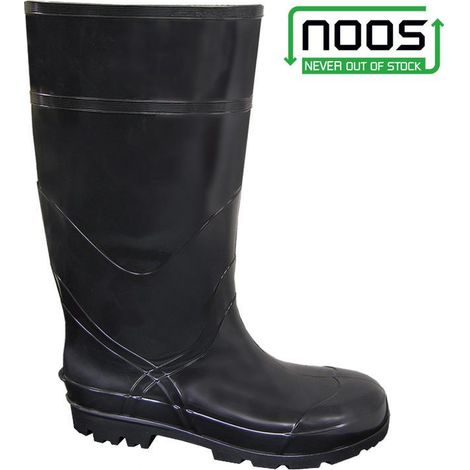 Botas de goma negras para hombre, modelo Bart, talla 43 EU, resistentes y cómodas, ideales para trabajos en exteriores y días lluviosos, calzado impermeable.