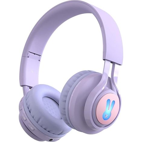 Casque Bluetooth supra-auriculaire pour enfants, casque stéréo Hi-Fi sans fil et filaire avec microphone et éclairage RGB, écouteurs (1/5)