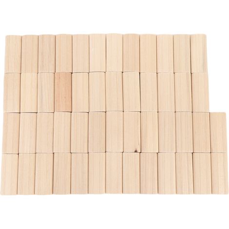 Jeu de chevilles dominos en bois, 50 pièces, bloc de chevilles multifonctionnel 8x22x50mm pour systèmes de travail du bois, assemblage de meubles en bois. (1/5)