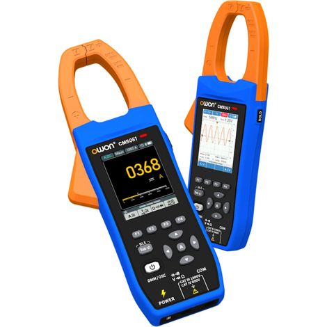 La pince ampèremétrique OWON CMS061 AC/DC 600A combine les fonctions d'enregistrement et d'oscilloscope, dispose de 20 000 comptages RMS réels, d'une fonction d'alarme, d'une fonction NCV et d'une con (1/5)