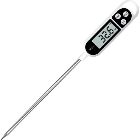 Termometro digitale da cucina, termometro per la casa, termometro da forno, termometro per cucinare, sonda lunga, protezione dalla corrosione, commutabile °C/°F per cucinare, grigliare/cuocere al forn (1/4)