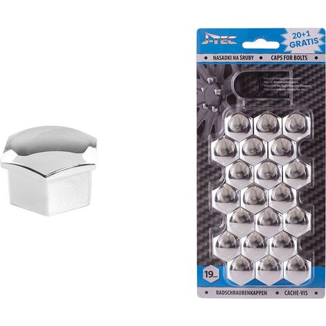 Tapones de pernos cromados de 19 mm