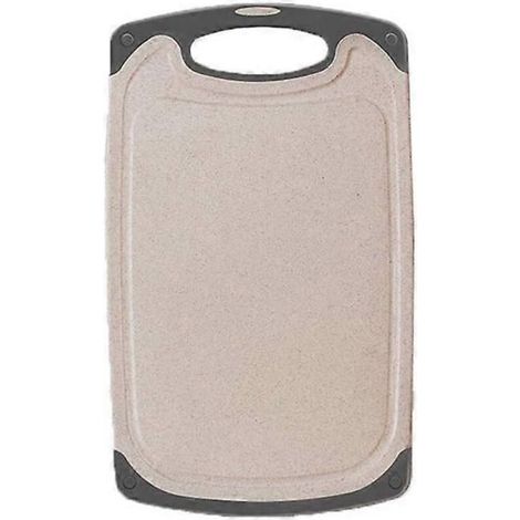 Planche à découper de cuisine, avec pieds antidérapants et rainures pour le jus, poignée ergonomique, compatible lave-vaisselle, sans BPA (1/4)