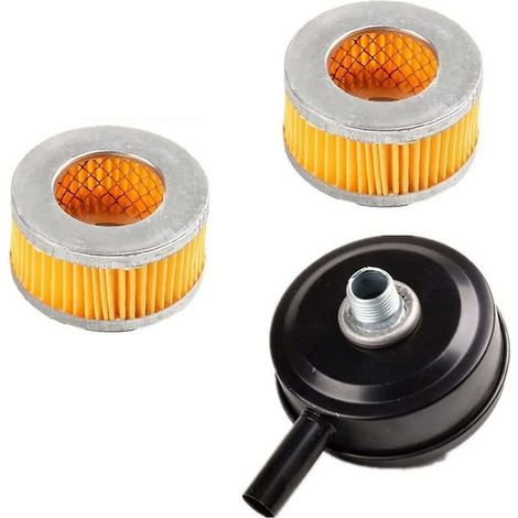 VURAHOME - Filtre de silencieux de compresseur d'air, filetage 20 mm, noir, silencieux de remplacement pour filtre de silencieux de compresseur d'air (1/5)