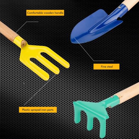 Ensemble de 5 mini-outils de jardinage pour enfants, kit d'outils de jardinage et de bricolage pour enfants (1/3)