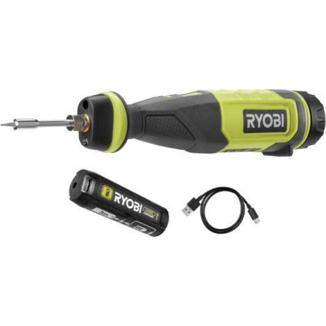 Confezione RYOBI 4V Saldatore RYOBI RSI4-0 - 1 Batteria 3,0Ah - 1 Cavo USB