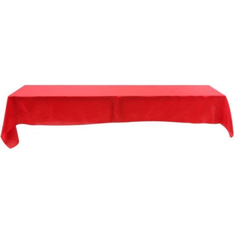 Rechteckige Tischdecke Rot 150x320cm, abwischbar, knitterfrei, Polyester