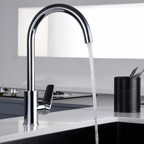 IMEX - grifo monomando de cocina alto cromado (1/5)