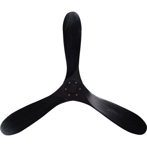Ventilateur de plafond 132 cm noir en bois, télécommande, 6 vitesses pour salon FloraGrace (1/5)