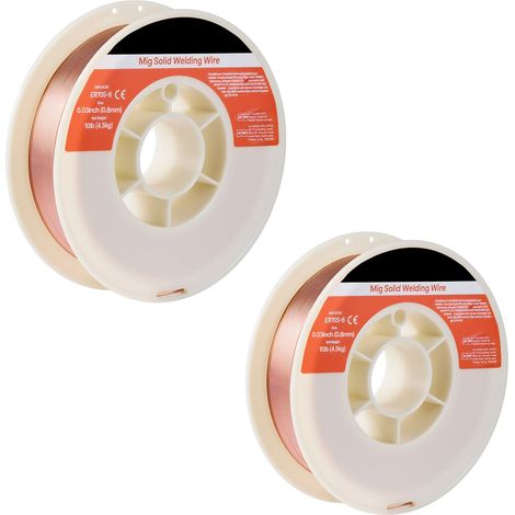 Fil de soudage MIG ER70S-6 0,8 mm 4,5 kg acier doux faible projection soudage sous gaz toutes positions (1/5)