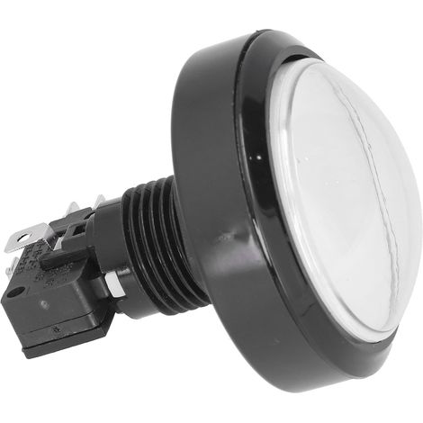 Interrupteur à bouton bombé 60mm avec voyant LED pour équipement industriel et simulateur de vol, couleur blanche (1/5)