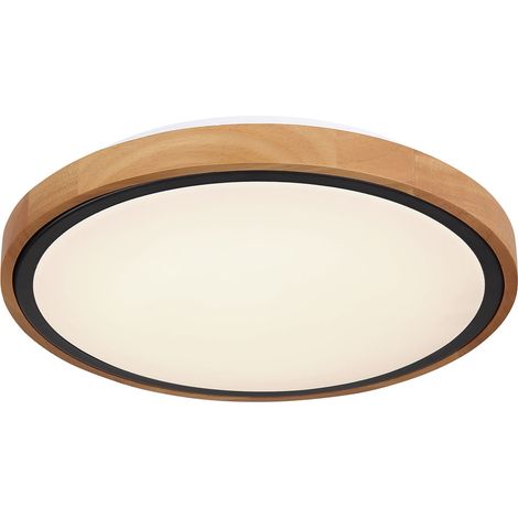 Globo - plafón - Bruno - natural - metal - Ø 31cm - LED -