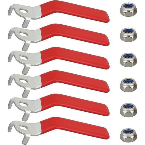 Kit de 6 pièces avec trous pour la réparation des robinets extérieurs à bille et levier pratique Zzy (1/4)