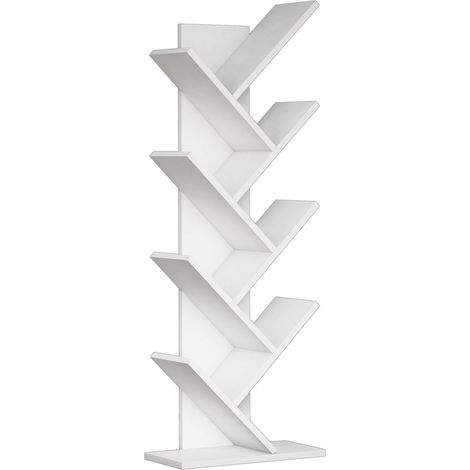 Libreria in legno "Hitit" - 46 x 22 x 128 cm - Bianco
