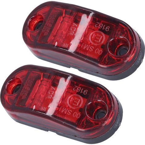 LED-Seitenmarkierungsleuchten (10–30 V), ultrahelle Blinker für Pkw, Lkw, Anhänger und Wohnmobile – Rot (1/5)