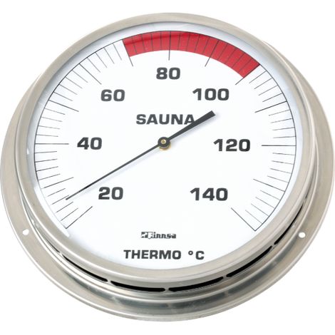Sauna-Thermometer mit 130 mm Skala - mit Flansch