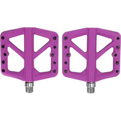 2 Pièces Pédales de Vélo Plateforme Anti-Dérapantes, Largeur Ample et Études Antidérapantes pour VTT - Violet (1/5)