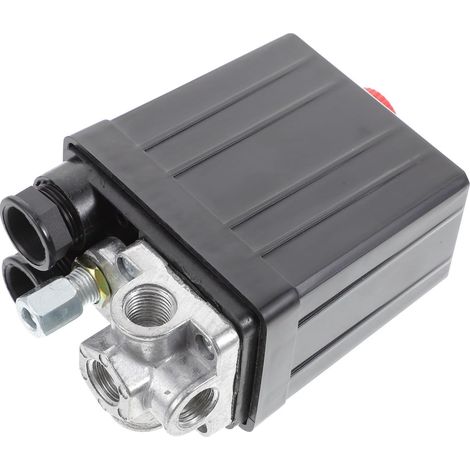 Vanne de Régulation de Pression Plastique Noir pour Compresseur D'air Pression Réglable, Compatible 220/380v, pour Usage Industriel et Domestique (1/5)