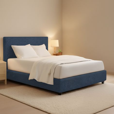 Letto Matrimoniale Lichfield, Sfoderabile, Contenitore Made in Italy, blu (1/5)