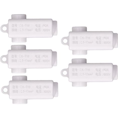 Connecteur De Fil - Type T - 1000 V 80 A - Pour Câblage 2 5 À 16 Mm² - Usage Domestique Et Automobile - Lot De 5