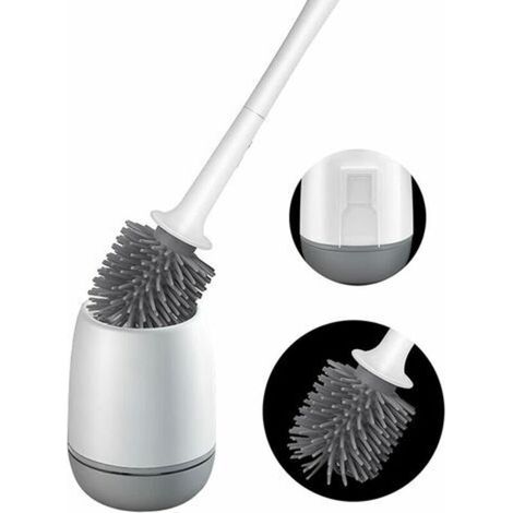 Brosse de toilette murale CRUEL en silicone, réservoir à évaporation rapide, long manche, sans zones mortes-AquaForge (1/5)
