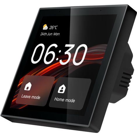 Pannello di Controllo Smart Home, Alexa Incorporato, Touchscreen 4", Automatizione per Prodotti Tuya Smart Life, Hub Zigbee 3.0 Incorporato e Gateway BLE SIG Mesh, 86X86mm, da Incasso Scatola 502