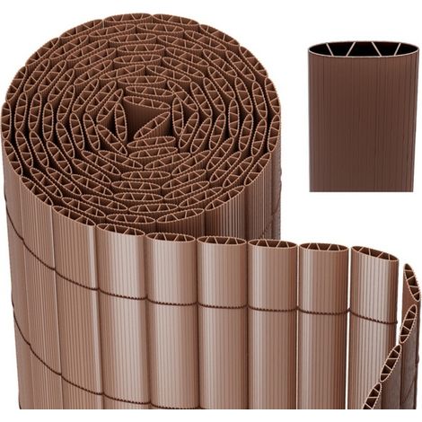 Jopassy Canisse in PVC per giardino balcone terrazzo Recinzione frangivento per balcone Tende per balcone Marrone 160 x 600cm (1/5)