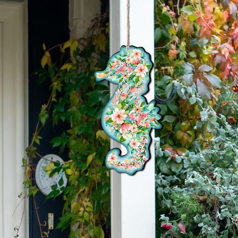 Holzschild, Partydekoration, Tür-/Fensteraufhänger, rund, 20 cm, für Zuhause, drinnen und draußen, 1 Stück (1/5)