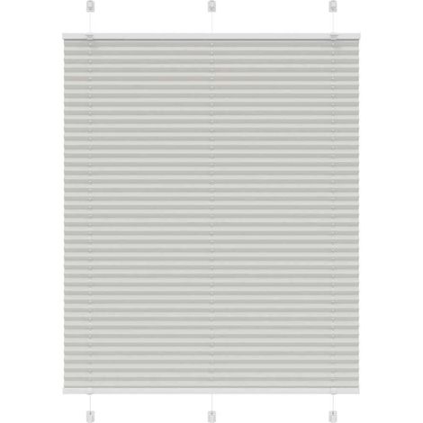 Plissee Hellgrau 110x100 cm Stoffbreite 109,4 cm Polyester